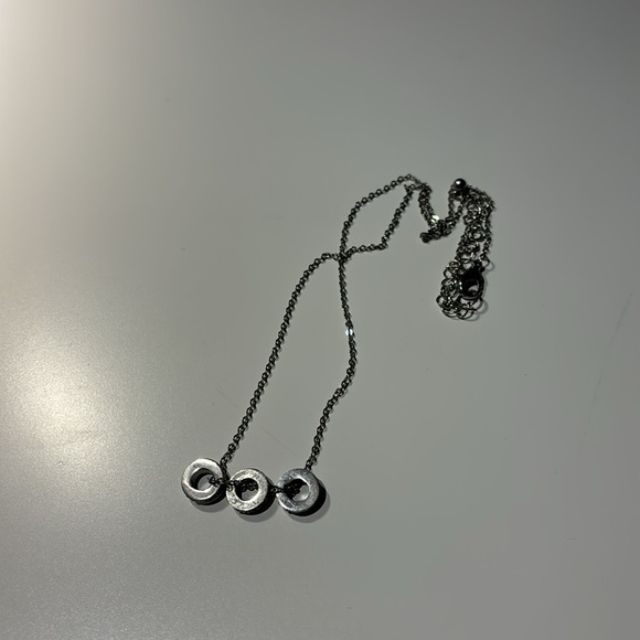 3 Small Circle Diamond Necklace - Picture 4 of 4